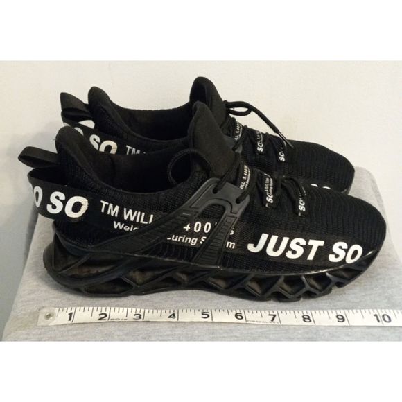 Men's Boys Blade Shoes Black Cushioned Soft Sole Non-Slip Sports Sneakers Size 8 - Picture 9 of 9